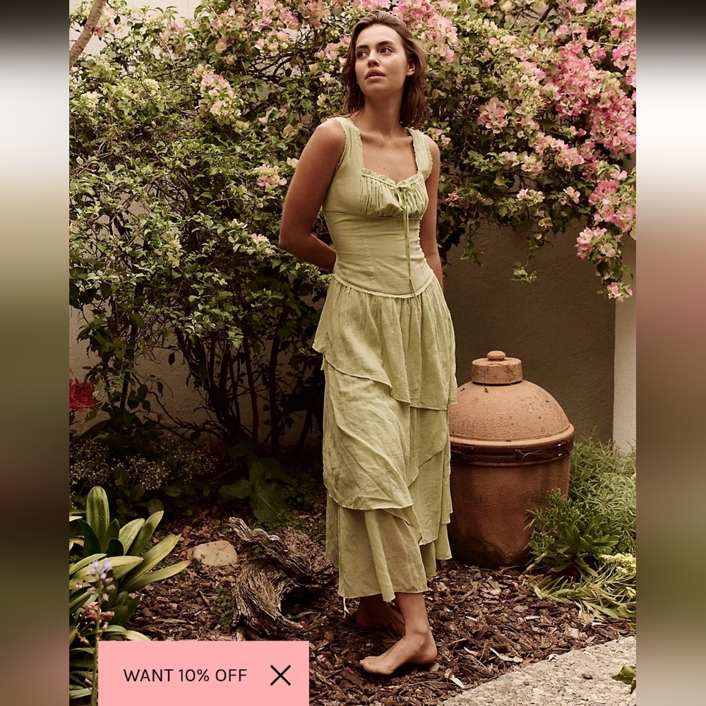 Free People In My Dreama Cotton Sleeveless Midi Dress